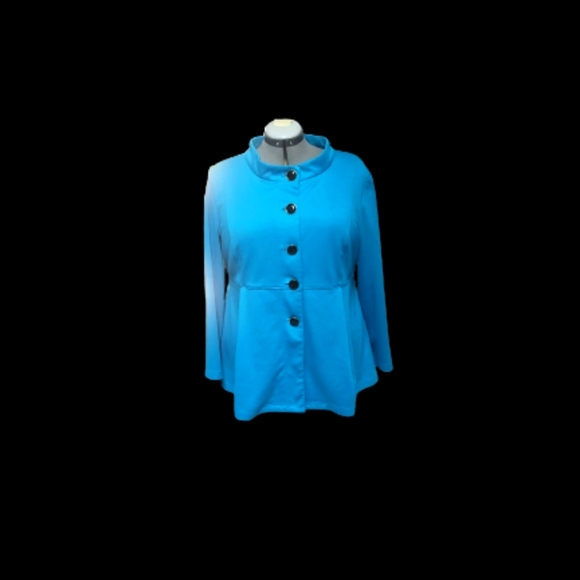 Bob Mackie Turquoise Jacket - Picture 1 of 4